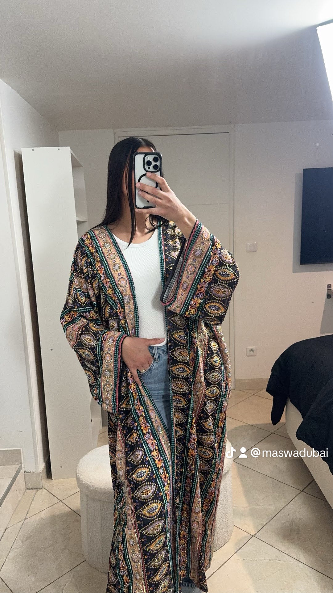 Kimono long éclat de nuit