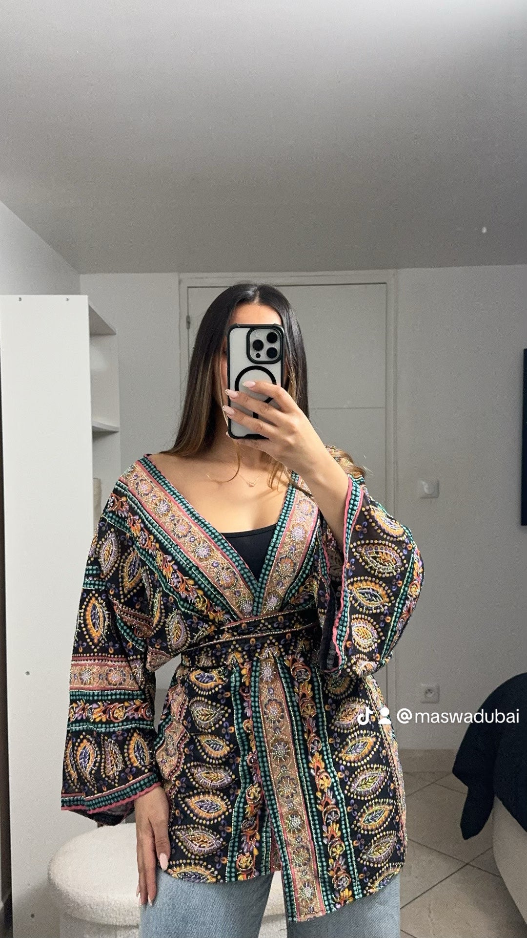Kimono court éclat de nuit