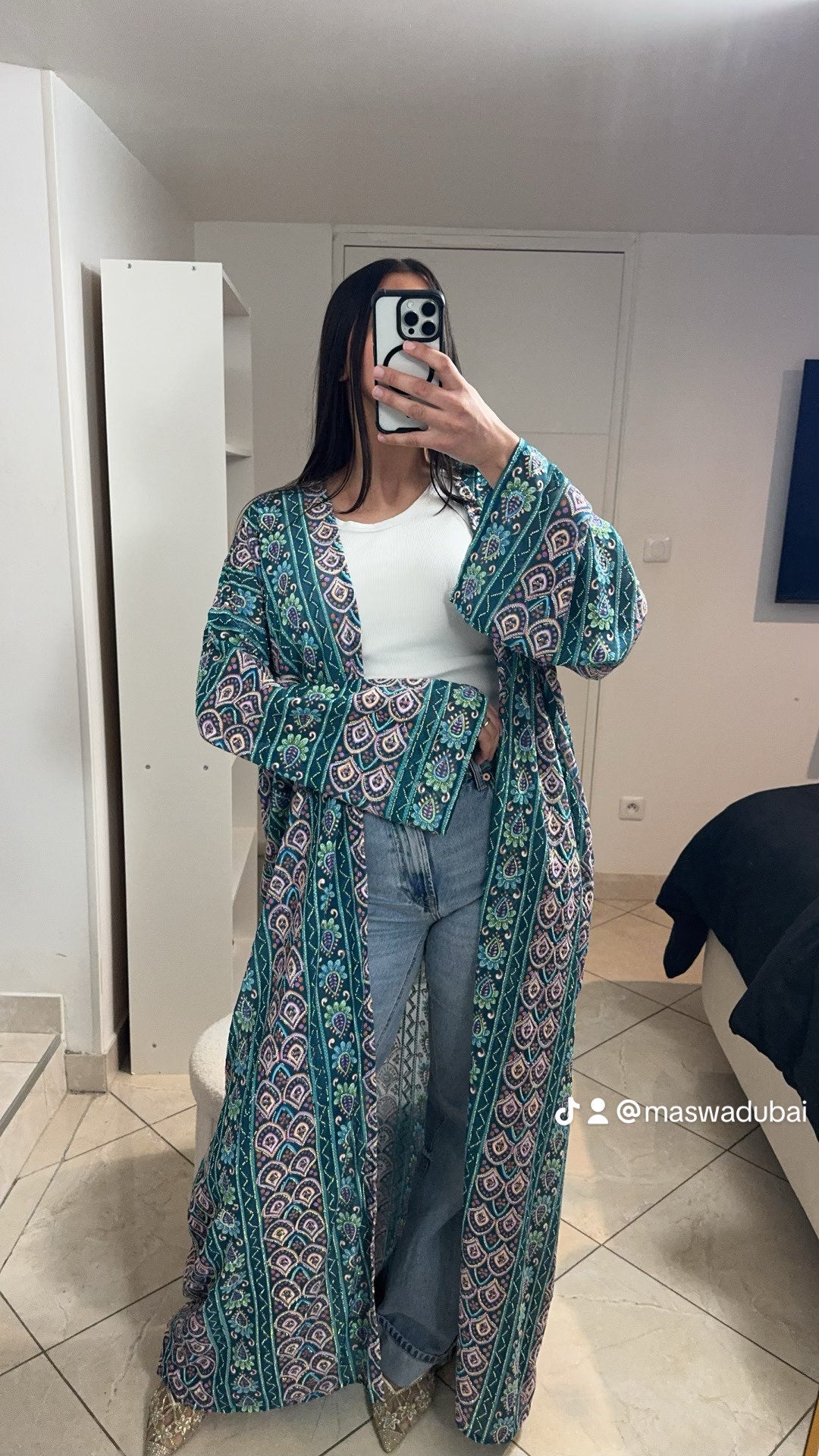 Kimono long reflet divin