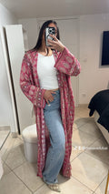 Kimono long rose impérial